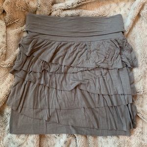 Ann Taylor Loft ruffle jersey mini skirt